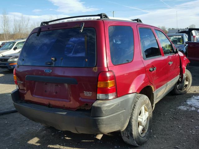 1FMYU921X4DA05881 - 2004 FORD ESCAPE XLS RED photo 4