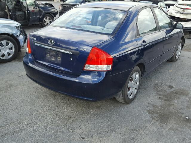 KNAFE221395597686 - 2009 KIA SPECTRA EX BLUE photo 4