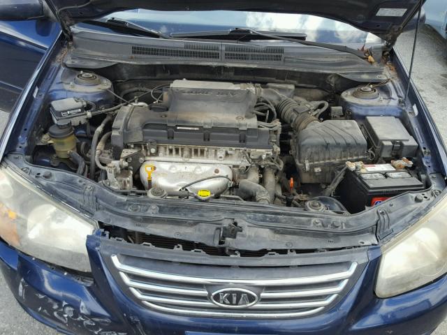 KNAFE221395597686 - 2009 KIA SPECTRA EX BLUE photo 7