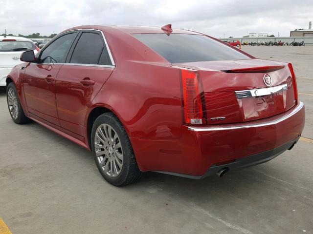 1G6DP5E34C0140721 - 2012 CADILLAC CTS PREMIU MAROON photo 3