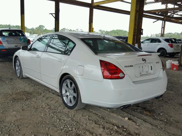 1N4BA41E27C821283 - 2007 NISSAN MAXIMA SE WHITE photo 3