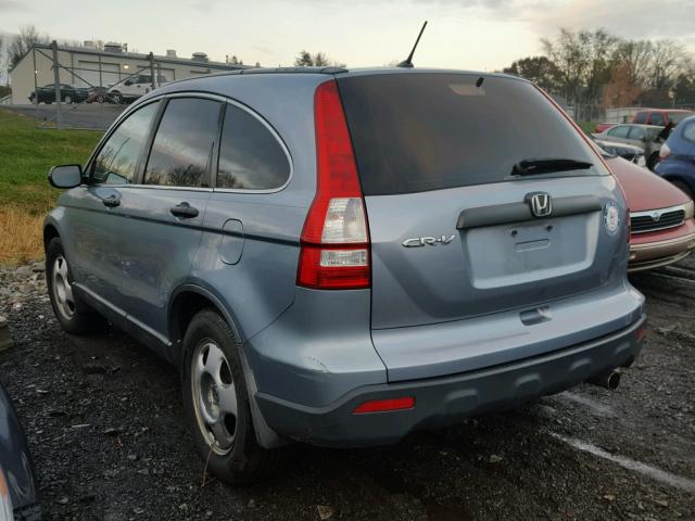 5J6RE48338L004899 - 2008 HONDA CR-V LX BLUE photo 3