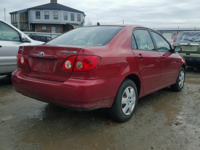 2T1BR32E16C673564 - 2006 TOYOTA COROLLA CE RED photo 4