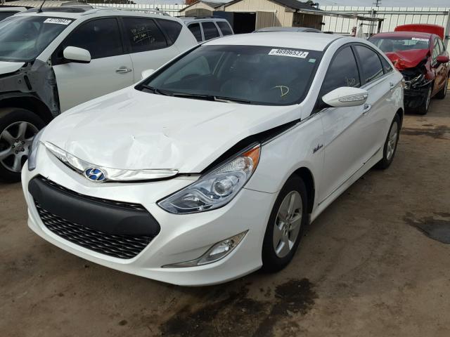 KMHEC4A49CA058835 - 2012 HYUNDAI SONATA HYB WHITE photo 2