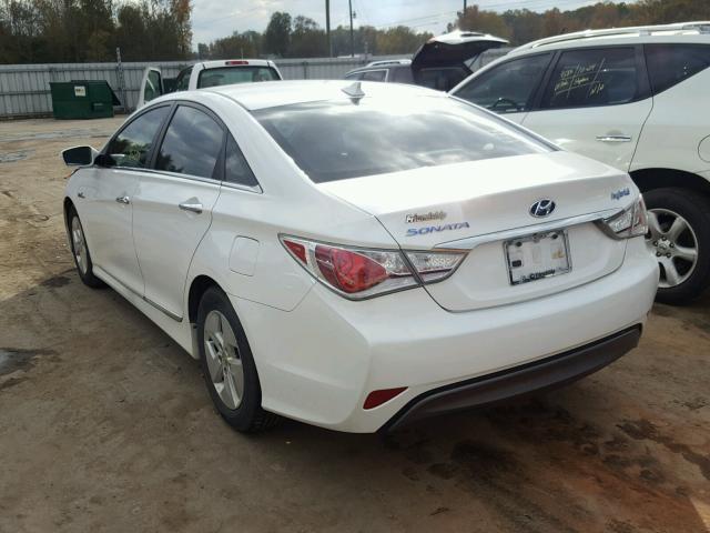 KMHEC4A49CA058835 - 2012 HYUNDAI SONATA HYB WHITE photo 3