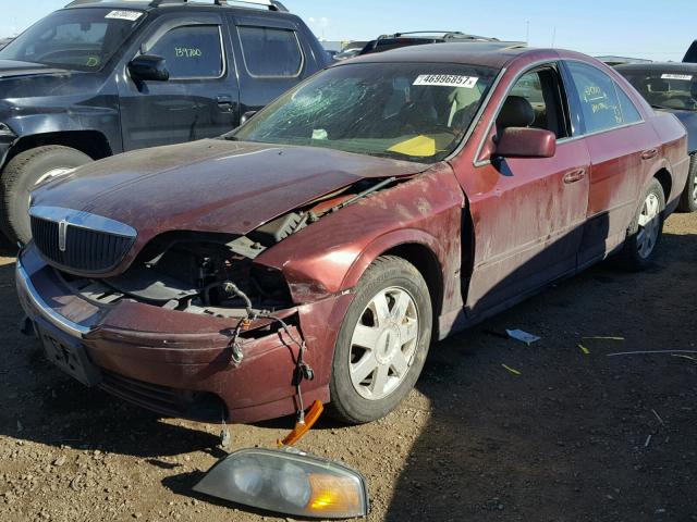 1LNHM86S22Y639169 - 2002 LINCOLN LS MAROON photo 2