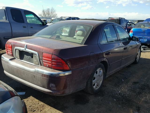 1LNHM86S22Y639169 - 2002 LINCOLN LS MAROON photo 4