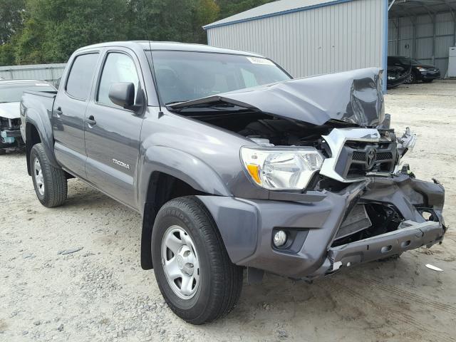 5TFJU4GN3FX087393 - 2015 TOYOTA TACOMA DOU GRAY photo 1