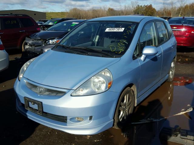 JHMGD38648S041873 - 2008 HONDA FIT SPORT BLUE photo 2