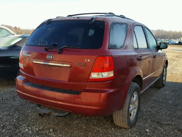 KNDJD733865572775 - 2006 KIA SORENTO RED photo 4