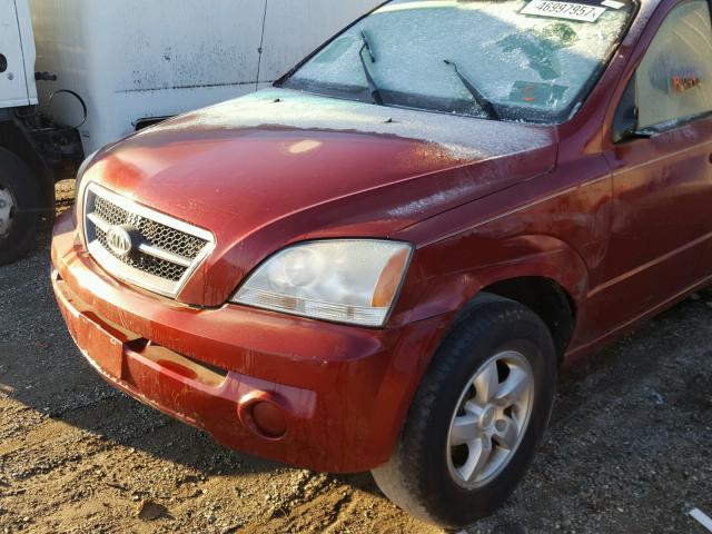 KNDJD733865572775 - 2006 KIA SORENTO RED photo 9