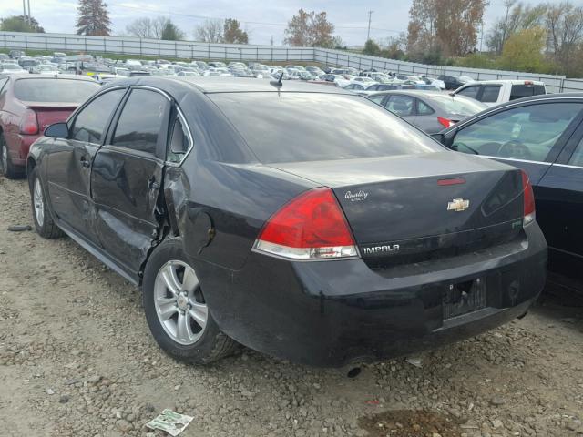 2G1WF5E30C1248730 - 2012 CHEVROLET IMPALA LS BLACK photo 3