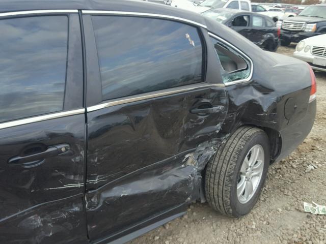 2G1WF5E30C1248730 - 2012 CHEVROLET IMPALA LS BLACK photo 9