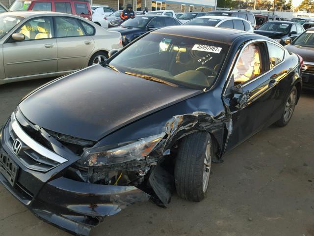 1HGCS1A74CA023936 - 2012 HONDA ACCORD EX BLACK photo 2