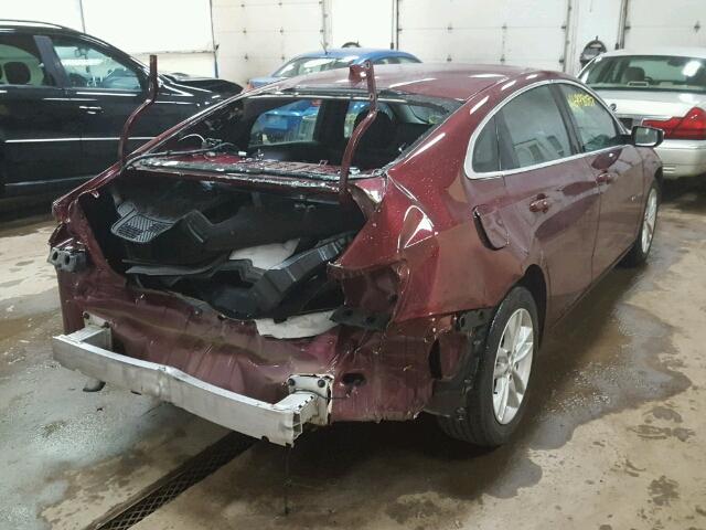 1G1ZE5ST8GF248252 - 2016 CHEVROLET MALIBU LT MAROON photo 4