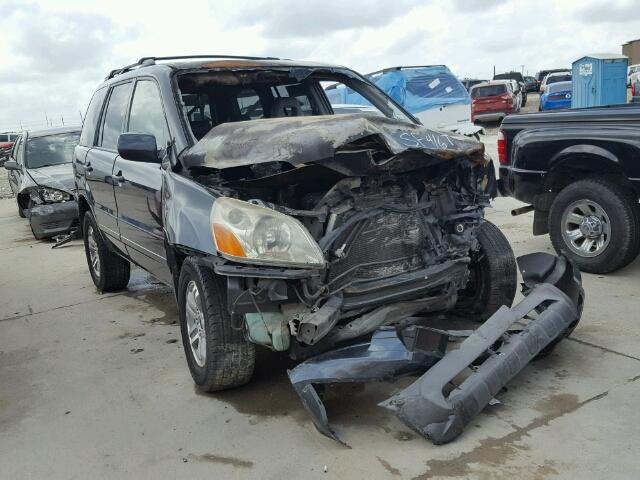 2HKYF18695H563459 - 2005 HONDA PILOT EXL BLUE photo 1