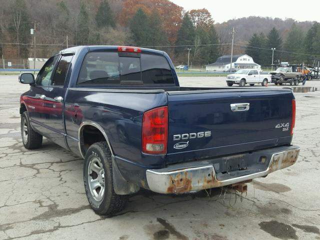 1D7HU18N44S761157 - 2004 DODGE RAM 1500 S BLUE photo 3