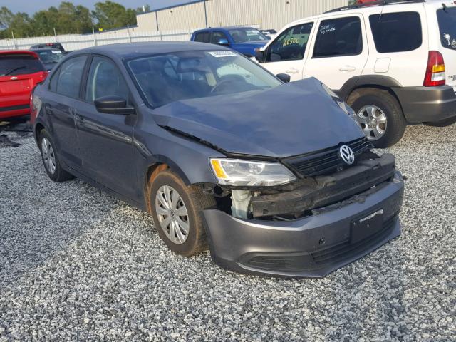 3VW2K7AJ9BM334477 - 2011 VOLKSWAGEN JETTA BASE GRAY photo 1