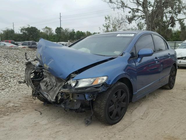 2HGFA1F54AH568279 - 2010 HONDA CIVIC LX BLUE photo 2