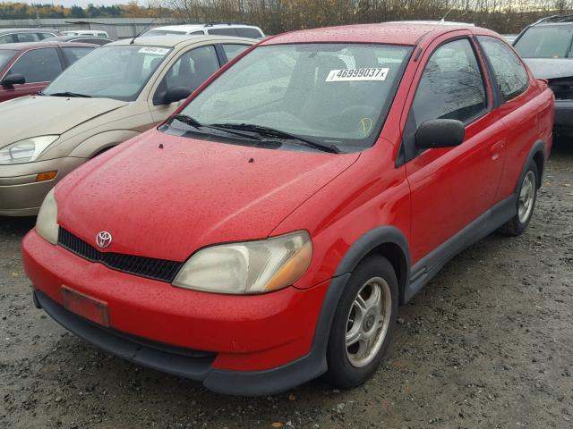 JTDAT123210122143 - 2001 TOYOTA ECHO RED photo 2