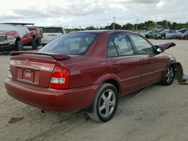 JM1BJ225910432579 - 2001 MAZDA PROTEGE LX RED photo 4