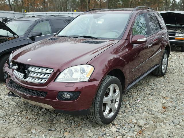 4JGBB86E18A306341 - 2008 MERCEDES-BENZ ML 350 MAROON photo 2