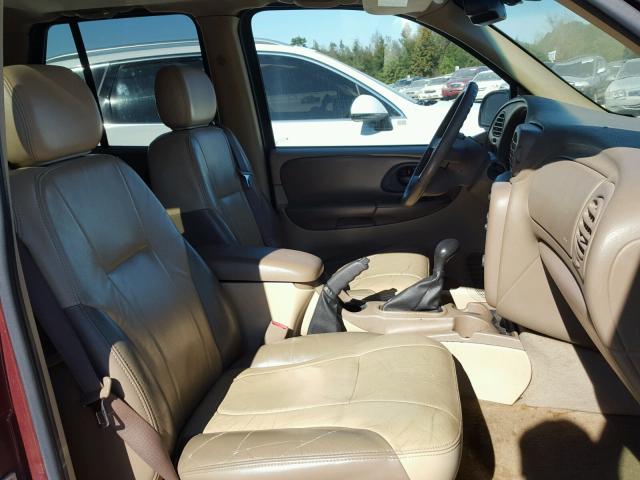 1GNDS13S942440606 - 2004 CHEVROLET TRAILBLAZE MAROON photo 5