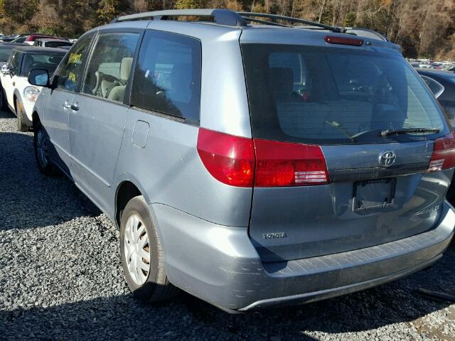 5TDZA23C05S320428 - 2005 TOYOTA SIENNA CE BLUE photo 3