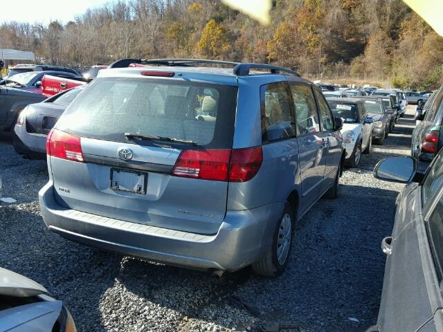 5TDZA23C05S320428 - 2005 TOYOTA SIENNA CE BLUE photo 4