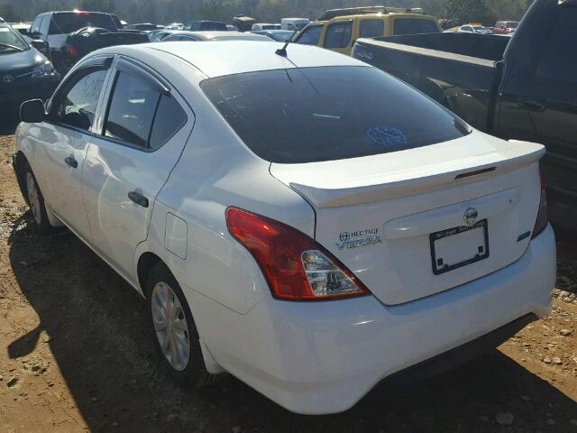 3N1CN7AP1FL893426 - 2015 NISSAN VERSA S WHITE photo 3