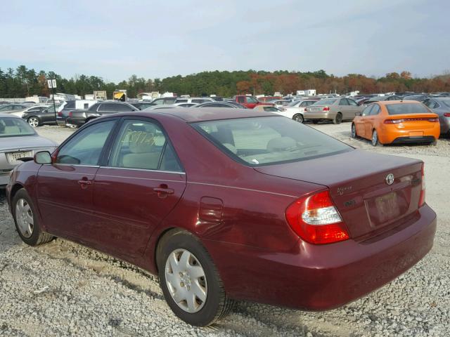 4T1BE32K24U261831 - 2004 TOYOTA CAMRY LE BURGUNDY photo 3