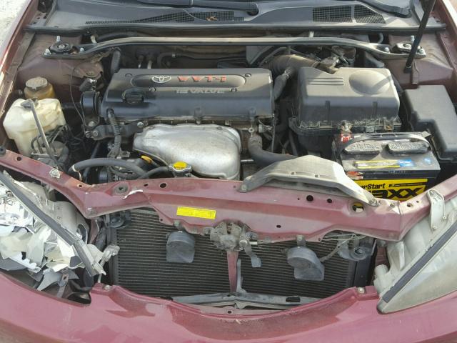 4T1BE32K24U261831 - 2004 TOYOTA CAMRY LE BURGUNDY photo 7