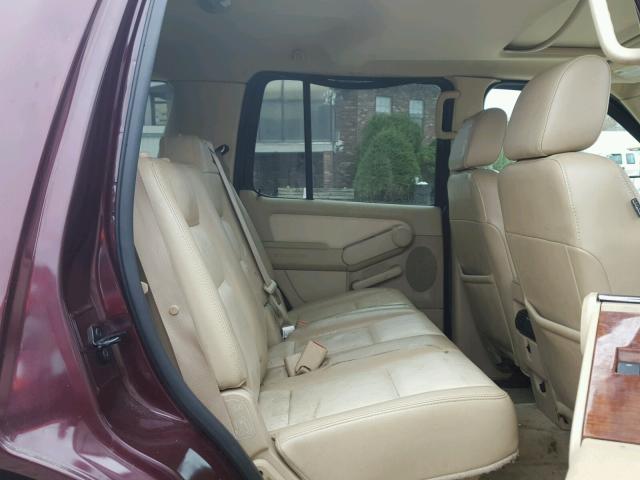 1FMEU74E56UB65306 - 2006 FORD EXPLORER E MAROON photo 6