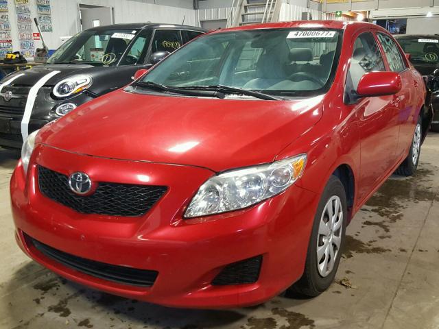 1NXBU40EX9Z092011 - 2009 TOYOTA COROLLA BA RED photo 2