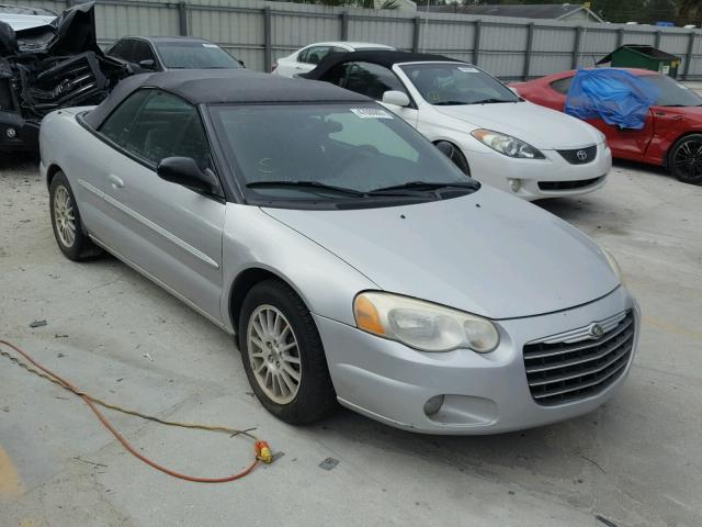 1C3EL55R94N406311 - 2004 CHRYSLER SEBRING LX SILVER photo 1