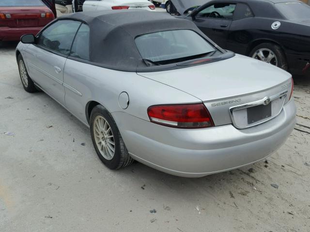 1C3EL55R94N406311 - 2004 CHRYSLER SEBRING LX SILVER photo 3