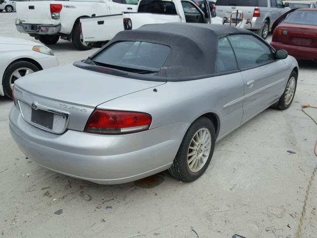 1C3EL55R94N406311 - 2004 CHRYSLER SEBRING LX SILVER photo 4