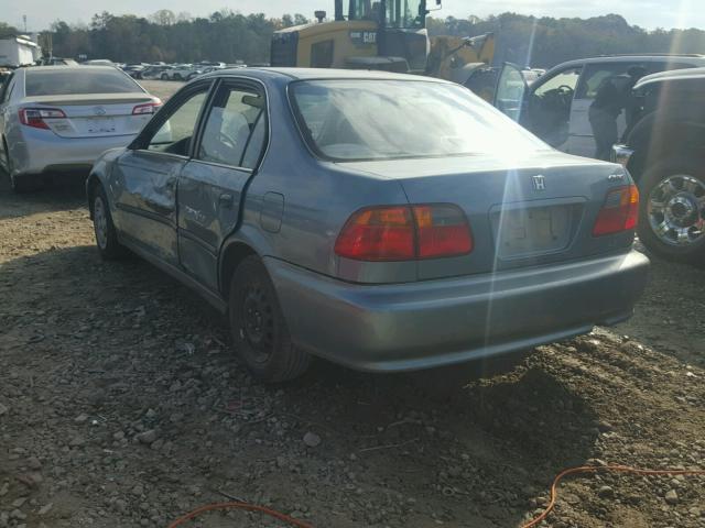 1HGEJ6671XL055240 - 1999 HONDA CIVIC LX BLUE photo 3