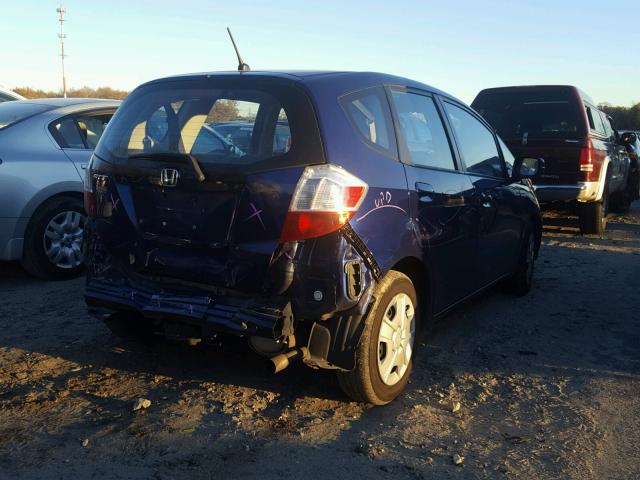 JHMGE8H38DC081393 - 2013 HONDA FIT BLUE photo 4