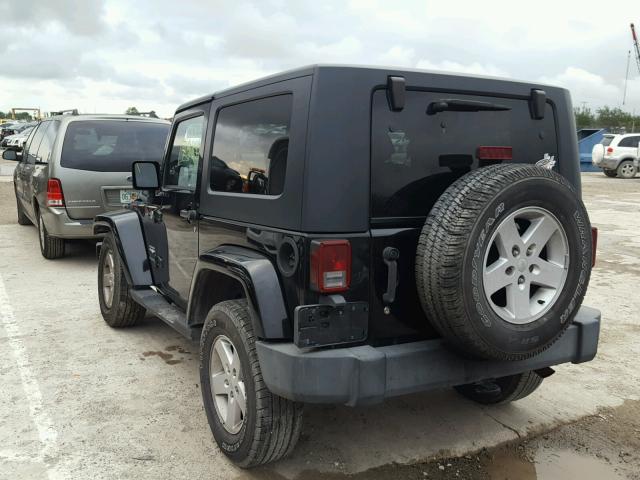 1J4FA54187L126309 - 2007 JEEP WRANGLER S BLACK photo 3