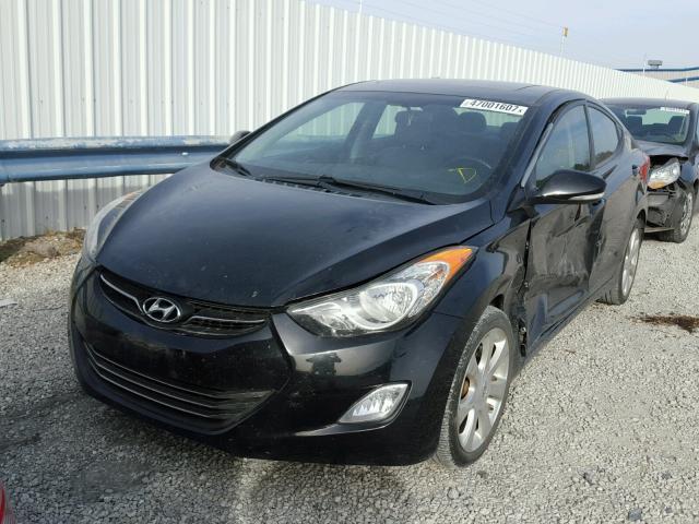 5NPDH4AE2BH009087 - 2011 HYUNDAI ELANTRA GL BLACK photo 2