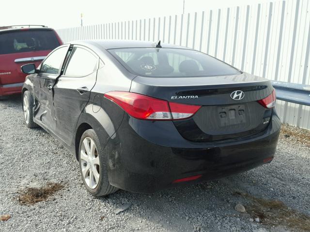 5NPDH4AE2BH009087 - 2011 HYUNDAI ELANTRA GL BLACK photo 3