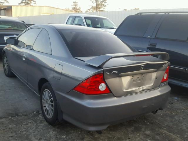 1HGEM22965L076752 - 2005 HONDA CIVIC EX GRAY photo 3