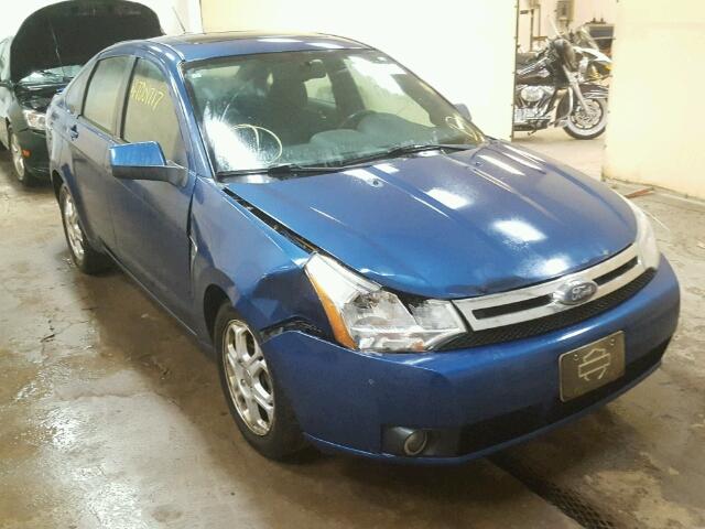 1FAHP35N58W239756 - 2008 FORD FOCUS SE BLUE photo 1