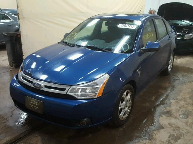 1FAHP35N58W239756 - 2008 FORD FOCUS SE BLUE photo 2