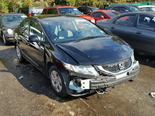 2HGFB2F5XDH587278 - 2013 HONDA CIVIC LX BLACK photo 1