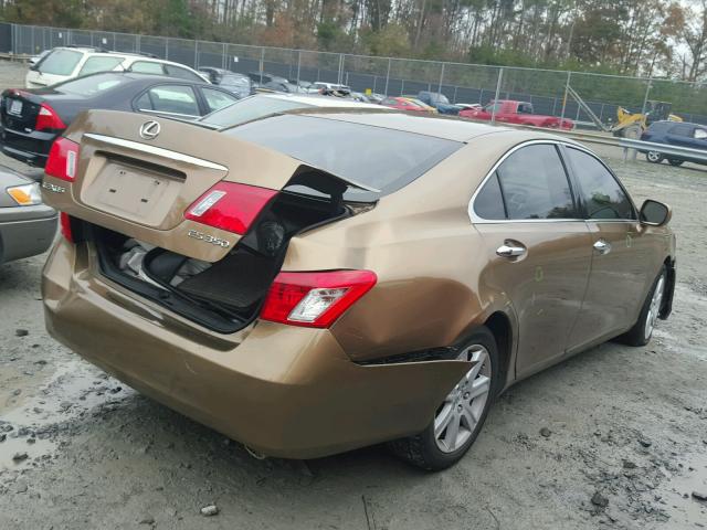 JTHBJ46G572008996 - 2007 LEXUS ES 350 GOLD photo 4