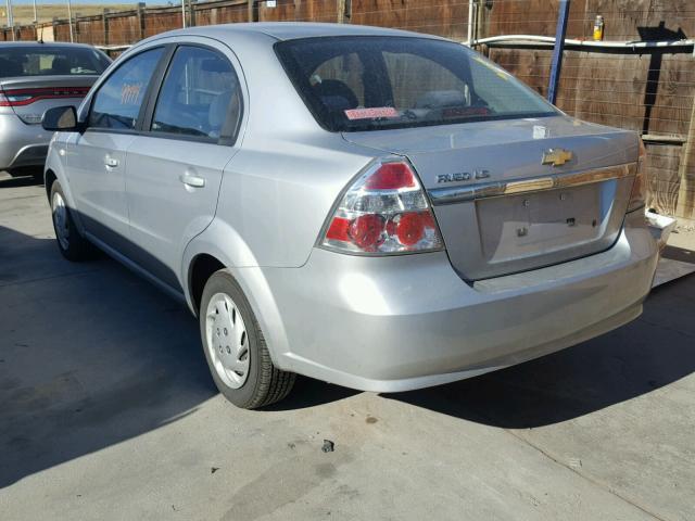 KL1TD56657B129674 - 2007 CHEVROLET AVEO BASE Srebrny zdjęcie 3