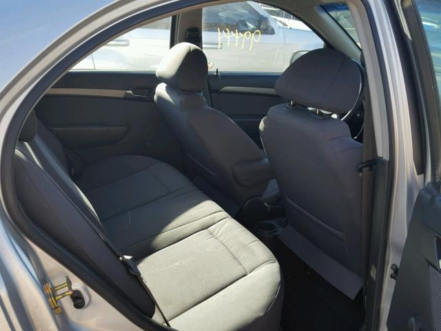 KL1TD56657B129674 - 2007 CHEVROLET AVEO BASE Srebrny zdjęcie 6