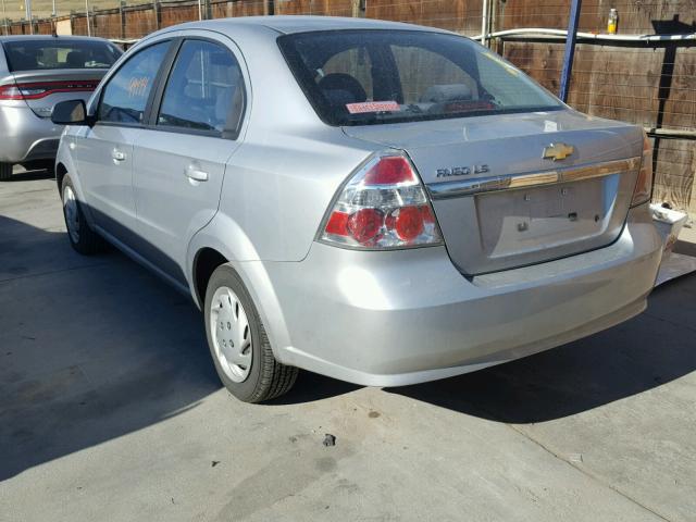 KL1TD56657B129674 - 2007 CHEVROLET AVEO BASE Srebrny zdjęcie 9
